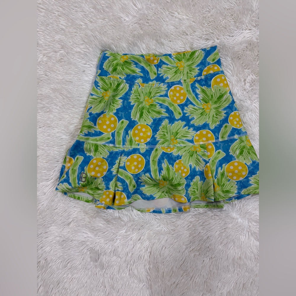 Pickleball Bella floral Blue and Yellow Skirt